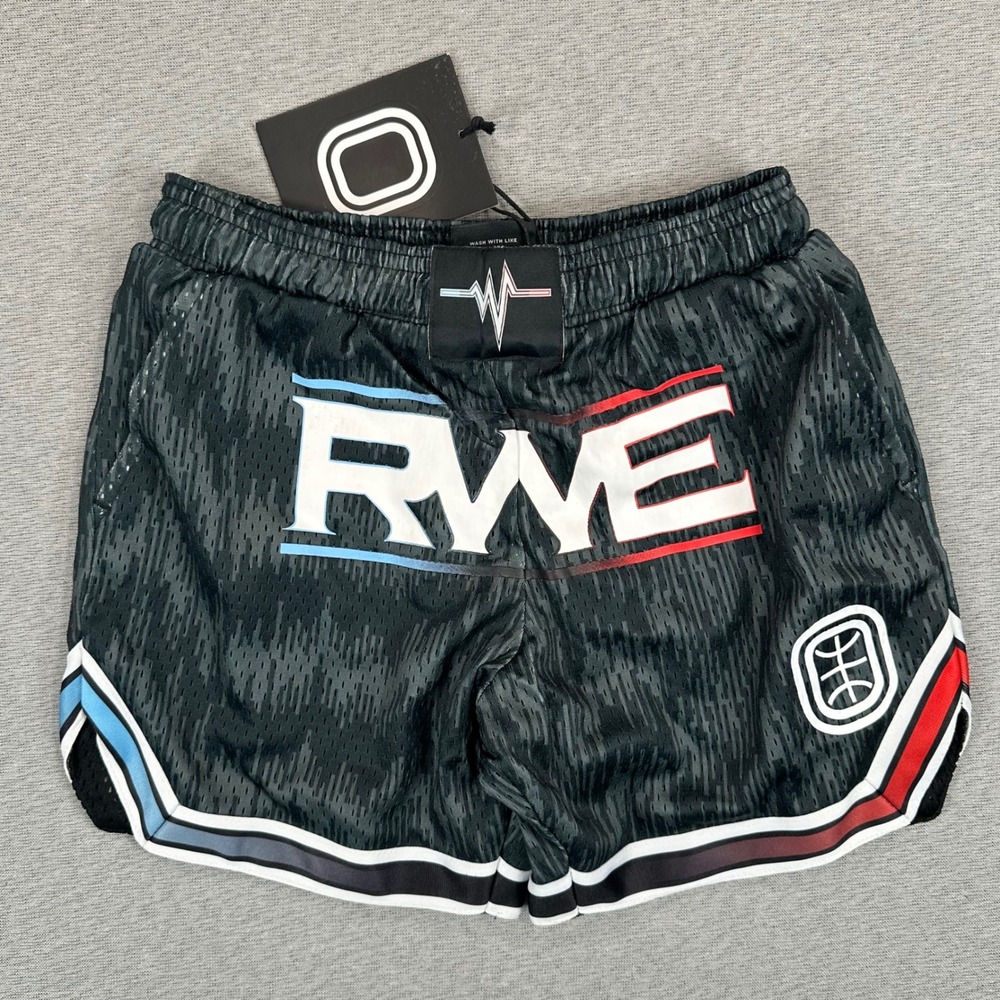NWT Overtime Boys Basketball Shorts Youth Medium "RWE On Top" Mesh $70